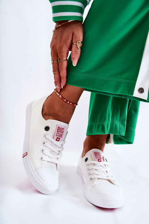 Chaussures de femme Big Star FF274087 Blanc-couleur rouge