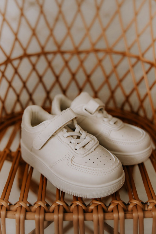 Sportschoenen voor kinderen met zelfklevende bevestigingsmiddelen beige Elike