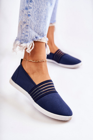 Dames sneakers Slip-On donkerblauwe kleur Lilis