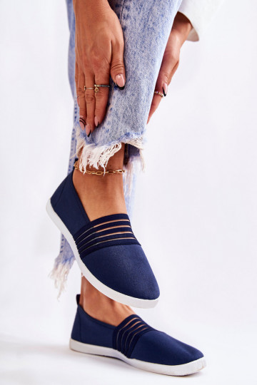 Baskets femmes Slip-On bleu marine Lilis 2