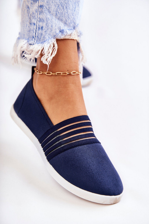 Féminin Baskets  Slip-On bleu foncé Lilis