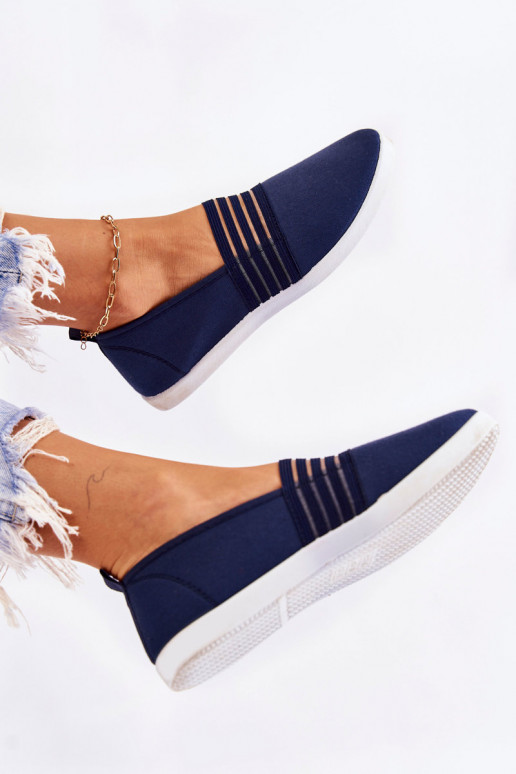 Féminin Baskets  Slip-On bleu foncé Lilis