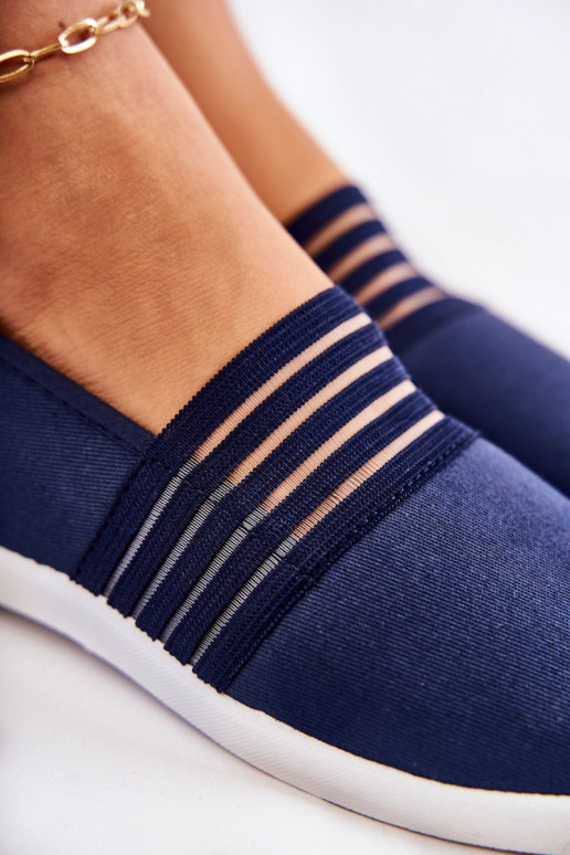 Féminin Baskets  Slip-On bleu foncé Lilis