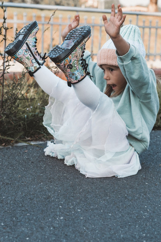 INarme kinderschoenen Afafdrukkenken roze Dexi