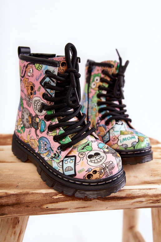 INarme kinderschoenen Afafdrukkenken roze Dexi