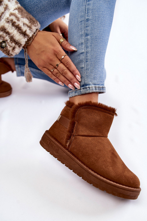 Feminin Stiefel Schneestiefel Big Star KK274620 braune Farbe