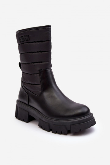 Bottes de neige Bottes réchauffer avec fermetures éclair couleur noire Big Star MM274068
