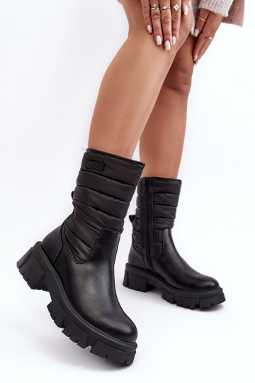 Bottes de neige Bottes réchauffer avec fermetures éclair couleur noire Big Star MM274068 2