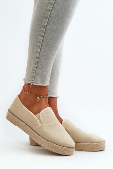 Espadrilles met platform beige Oploenma 2