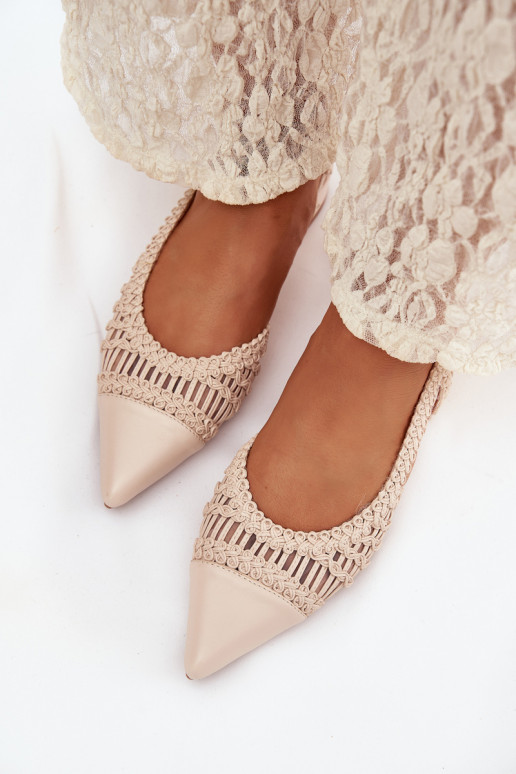 Dames sandalen Met Vlecht Op Klok ivoor Nivorra