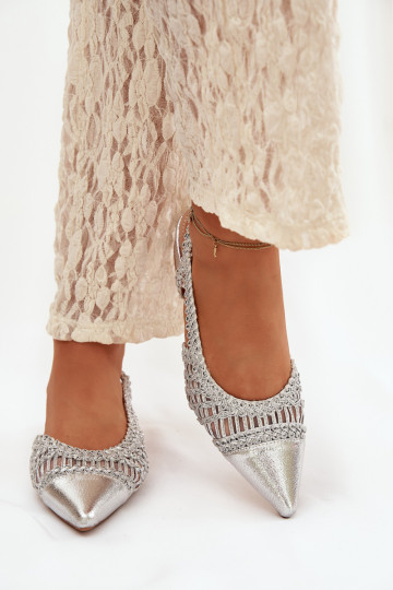 Sandales pour femmes Avec tresse Klocke couleur argent Nivorra 2