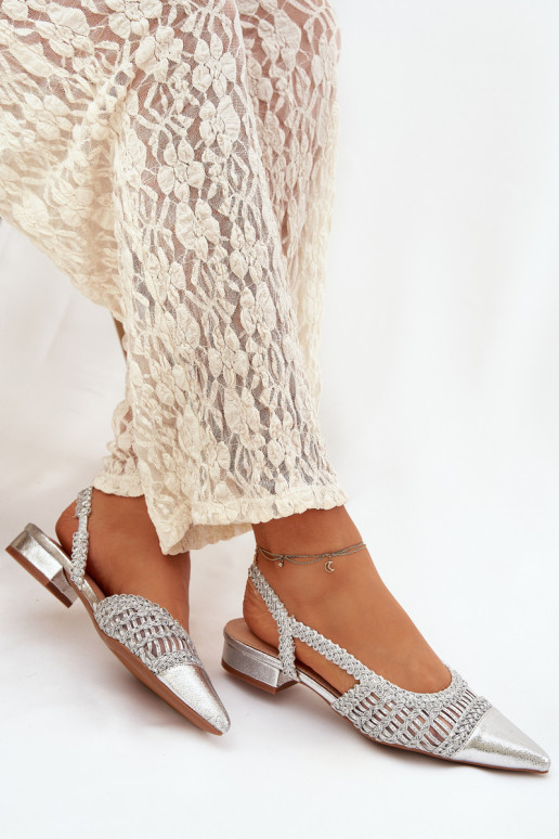 Sandales pour femmes Avec tresse Klocke couleur argent Nivorra