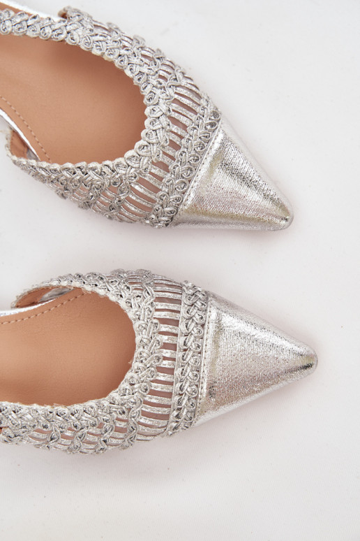 Sandales pour femmes Avec tresse Klocke couleur argent Nivorra