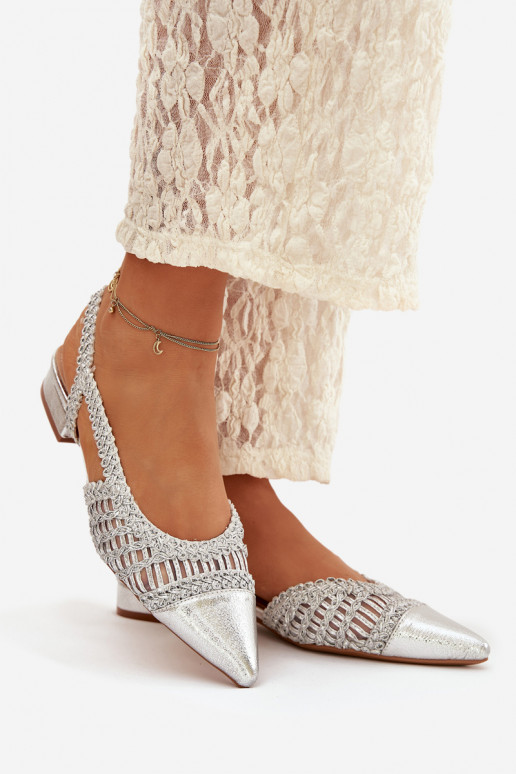 Sandales pour femmes Avec tresse Klocke couleur argent Nivorra