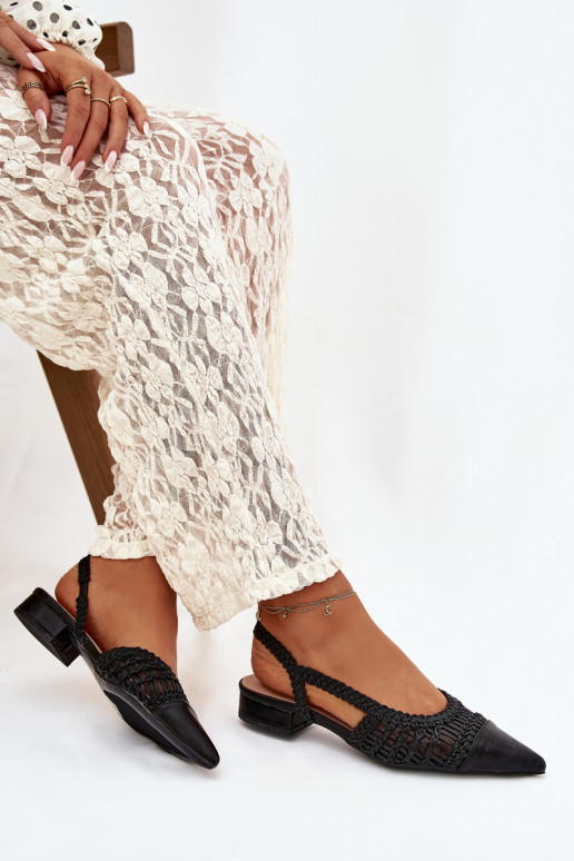 Sandales pour femmes Avec tresse Klocke couleur noire Nivorra