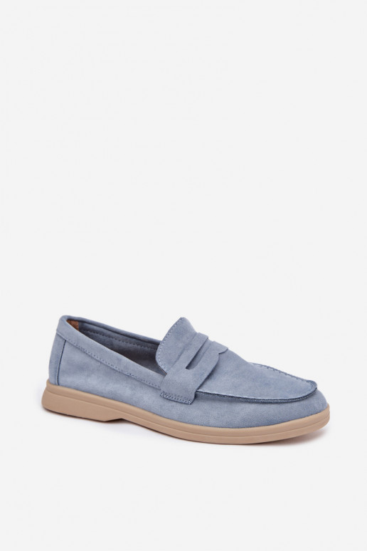 dames mocassinsvan eco-suèdeu blauIn Renelia