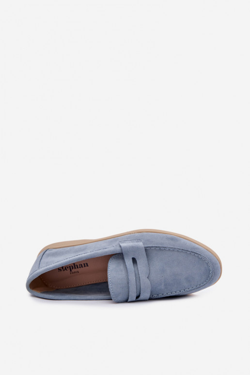 dames mocassinsvan eco-suèdeu blauIn Renelia