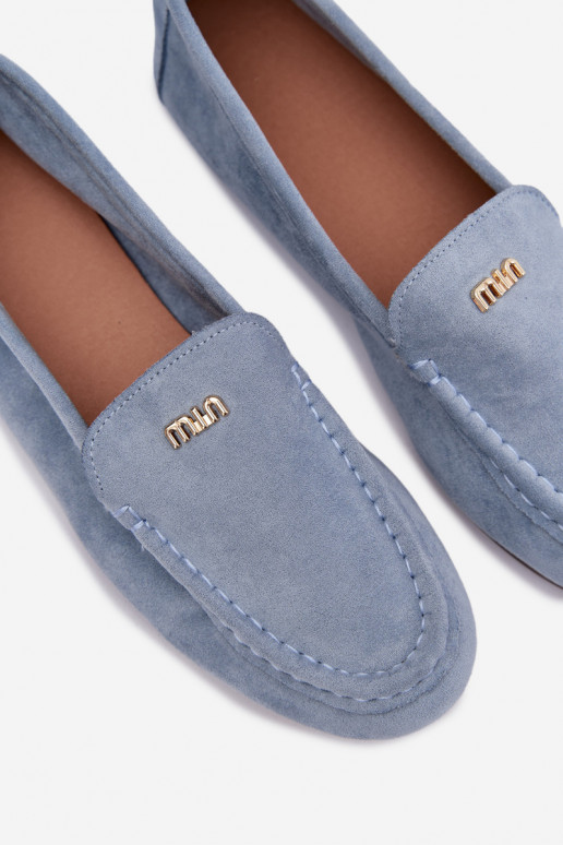 mocassins pour femmesPetitm couleur doréem Detalem couleur bleue Sarivelle