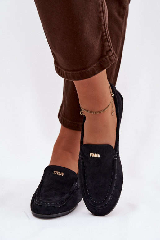 mocassins pour femmesPetitm couleur doréem Detalem couleur noire Sarivelle