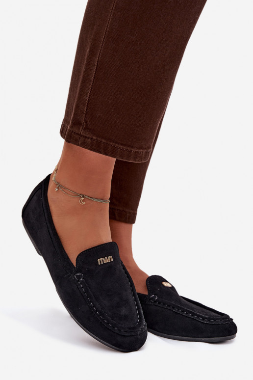 mocassins pour femmesPetitm couleur doréem Detalem couleur noire Sarivelle