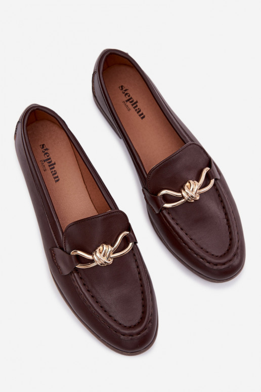 Mocassins Dames Met sierlijk Detalem CzekoladoIne Rosynne