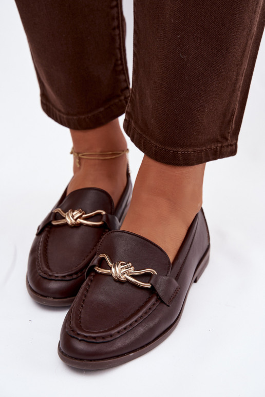 Mocassins Dames Met sierlijk Detalem CzekoladoIne Rosynne