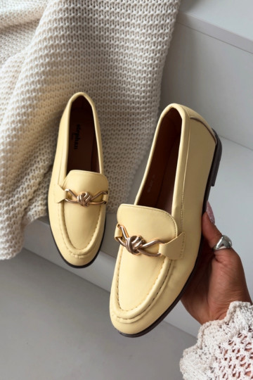 Mocassins Dames Met sierlijk Detalem geel Rosynne