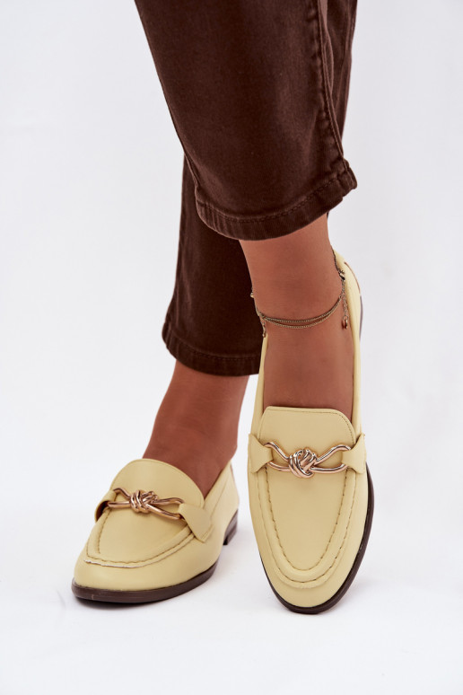 Mocassins Dames Met sierlijk Detalem geel Rosynne