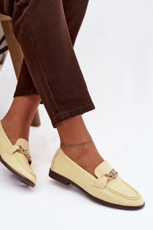Mocassins Dames Met sierlijk Detalem geel Rosynne