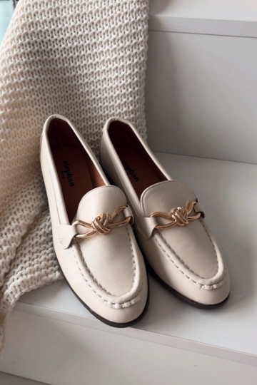 Mocassins Dames Met sierlijk Detalem ivoor Rosynne 2