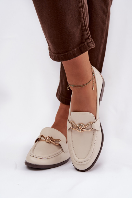 Mocassins Dames Met sierlijk Detalem ivoor Rosynne