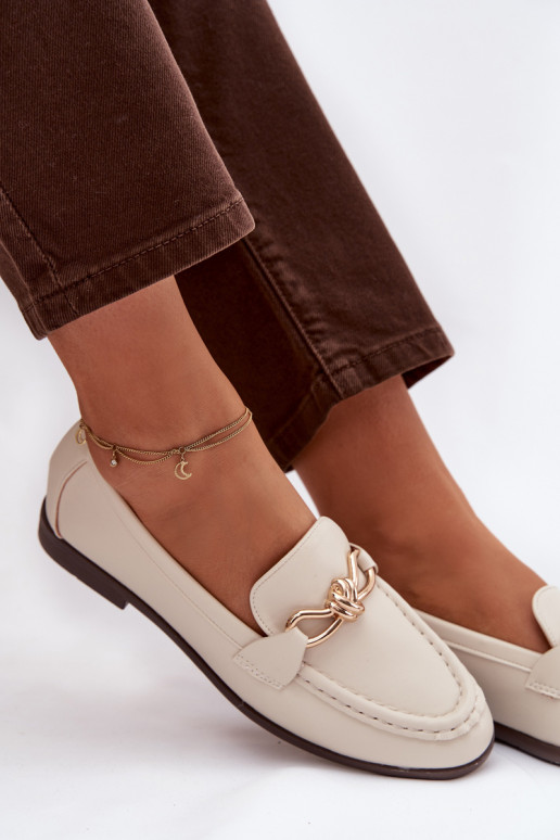 Mocassins Dames Met sierlijk Detalem ivoor Rosynne