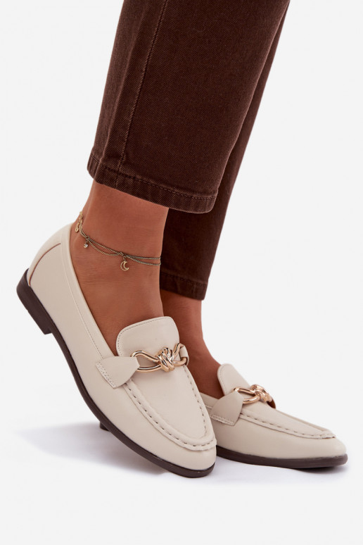 Mocassins Dames Met sierlijk Detalem ivoor Rosynne