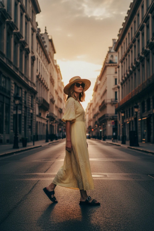Damen Slipper mit goldenen Schnallen, schwarz