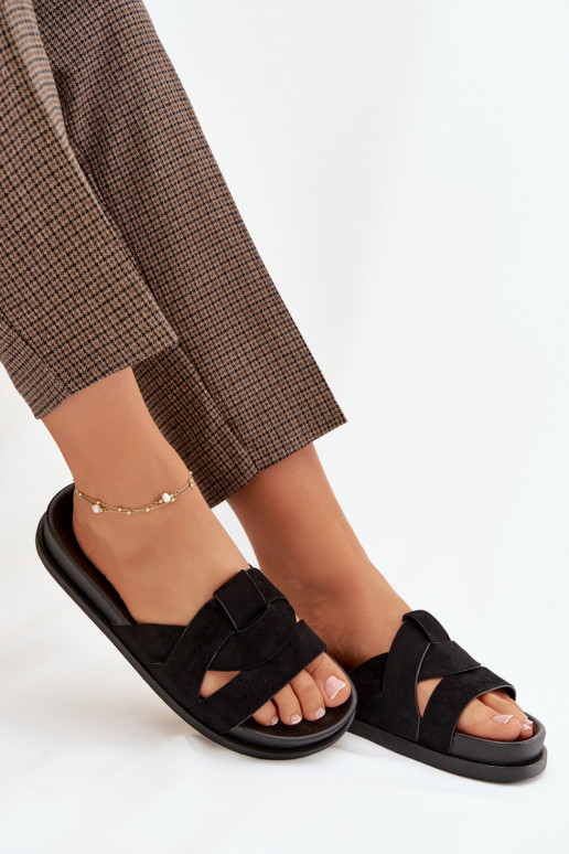 Damespantoffels van eco-suèdeoIne Met Strepen zInart Het heeftrivessa