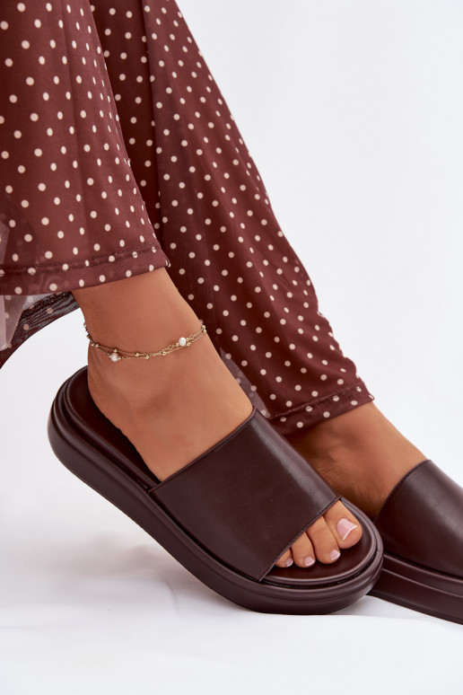 Damespantoffels met platform CzekoladoIne Tanelisse