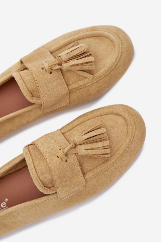 Mocassins Dames plat met kInastjes geel Het heeftrilisse