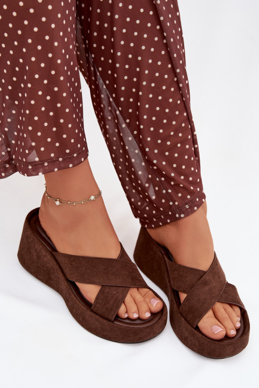 Damespantoffels Op de INigvan eco-suèdeu CzekoladoIne Calorine