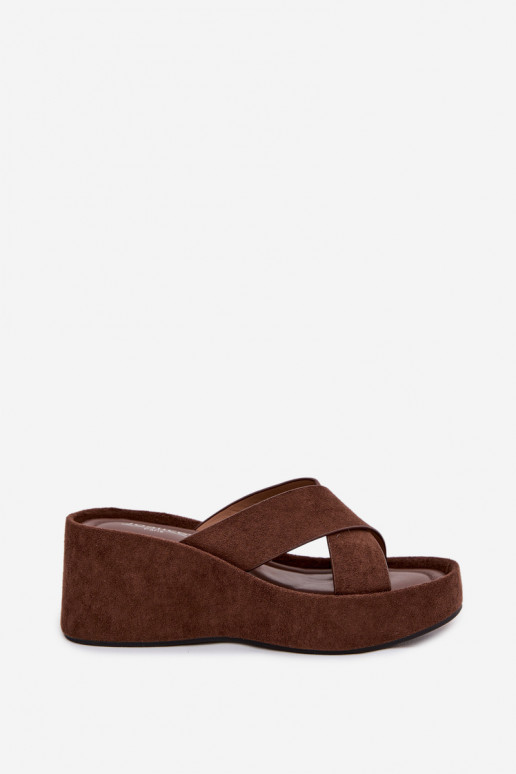 Damespantoffels Op de INigvan eco-suèdeu CzekoladoIne Calorine