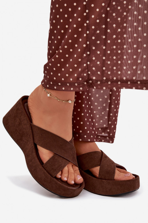 Damespantoffels Op de INigvan eco-suèdeu CzekoladoIne Calorine