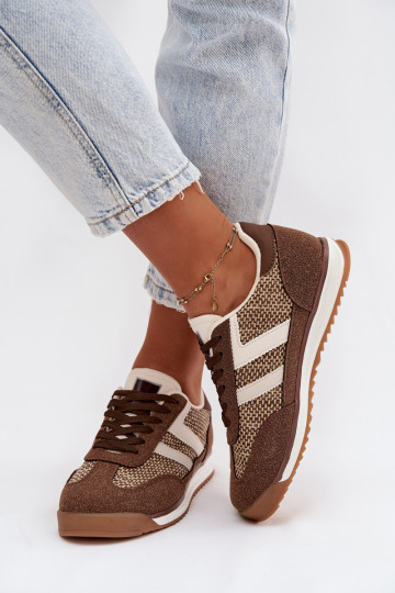 Turnschuhe Sneakers Stilvollllschuhe Feminin braune Farbe Soretta 2