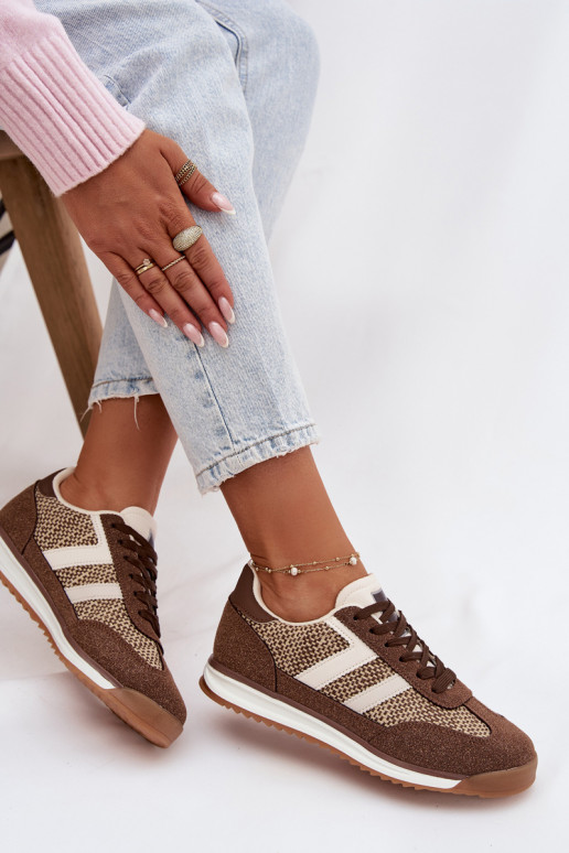 baskets Chaussures modèle baskets Féminin marron Soretta