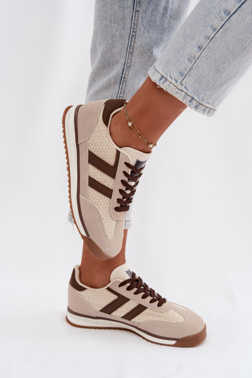 Turnschuhe Sneakers Stilvollllschuhe Feminin Beige Soretta