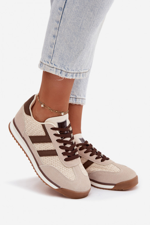 baskets Chaussures modèle baskets Féminin beige Soretta