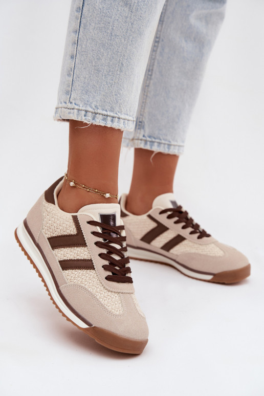 sportschoenen Sneakers model schoenen Dames beige Soretta