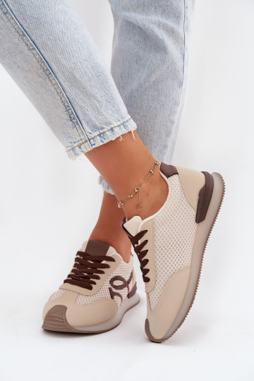 Chaussures modèle baskets baskets Féminin beige-marron Tarlisse 2