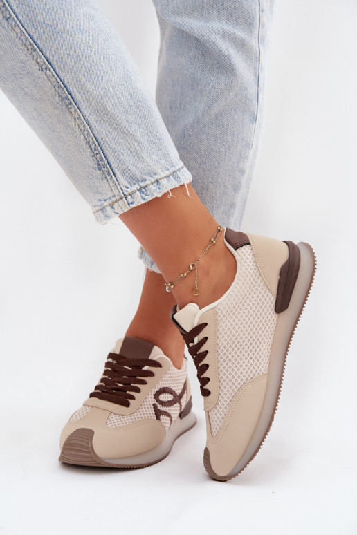 Chaussures modèle baskets baskets Féminin beige-marron Tarlisse