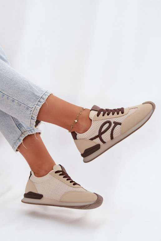 Chaussures modèle baskets baskets Féminin beige-marron Tarlisse