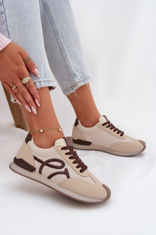 Chaussures modèle baskets baskets Féminin beige-marron Tarlisse