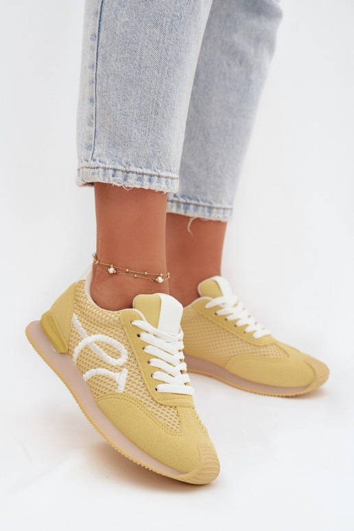 Sneakers model schoenen sportschoenen Dames geel Tarlisse